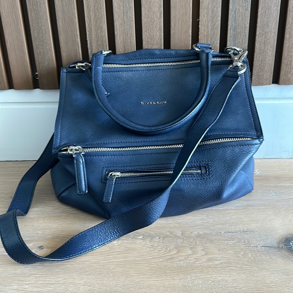 Givenchy Pandora Large Shoulder Bag Navy Blue